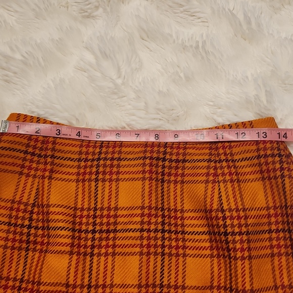 Burberry Orange and Red Plaid Fabric - Picture 11 of 12